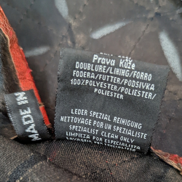 Vintage 80s Red Metallic Leather Cut Out Jacket Image Leather Womens XS Thriller - Picture 10 of 14